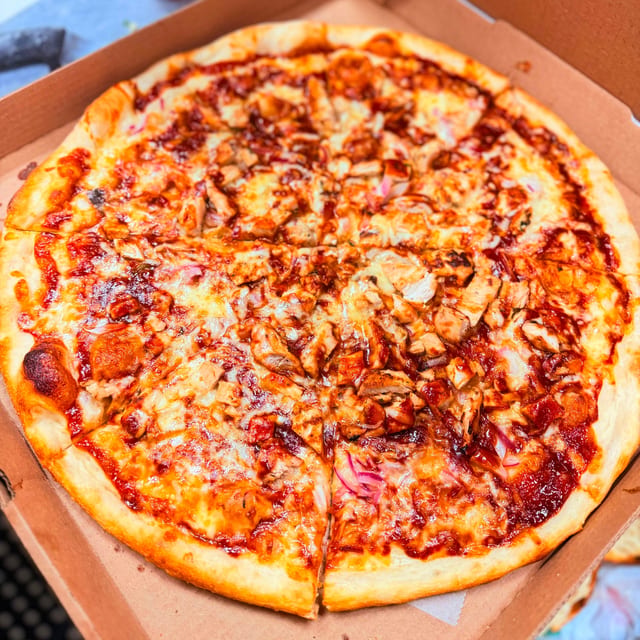 Buffalo Chicken Ranch Pizza.
