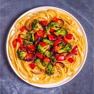 Linguini with Broccoli Garlic & Oil